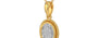 Gold Ceylon White Sapphire Pendant Rare Quality (P7)