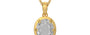 Gold Ceylon White Sapphire Pendant Rare Quality (P8)
