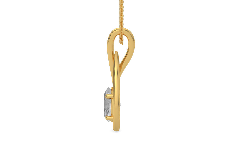 Gold Ceylon White Sapphire Pendant Rare Quality (P9)