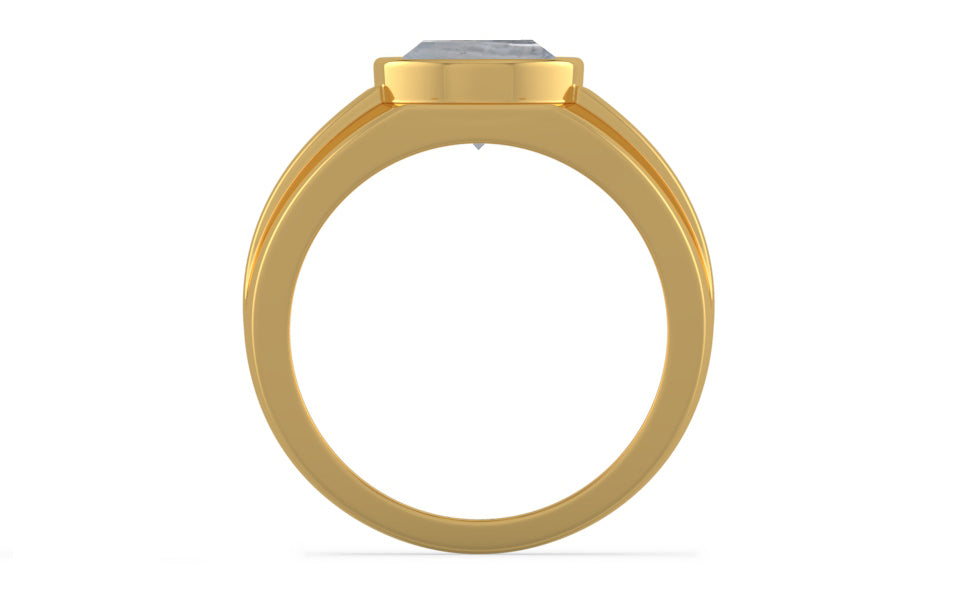 Gold Ceylon White Sapphire Ring Fine Quality (R1)