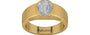 Gold Ceylon White Sapphire Ring Fine Quality (R10)