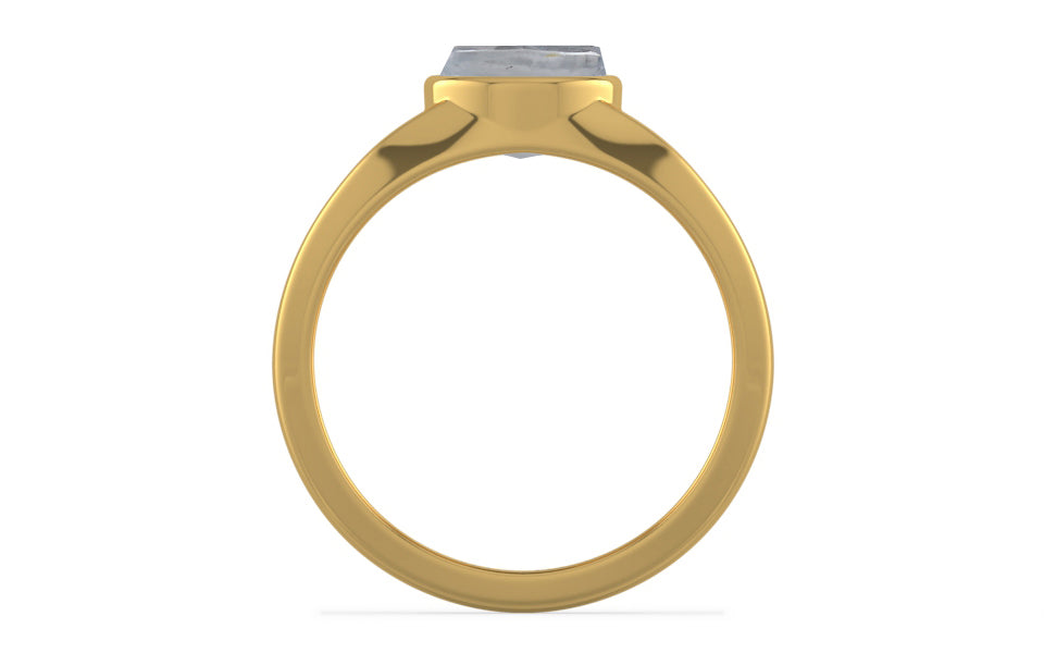 Gold Ceylon White Sapphire Ring Fine Quality (R10)