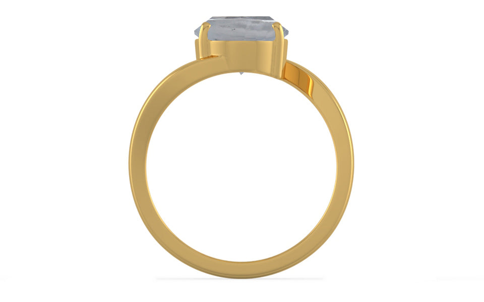 Gold Ceylon White Sapphire Ring Fine Quality (R2)