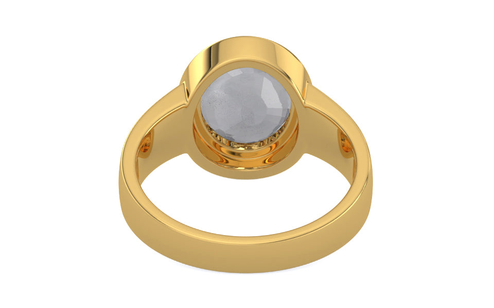 Gold Ceylon White Sapphire Ring Fine Quality (R3)