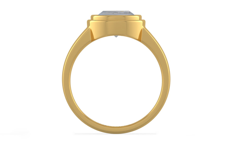 Gold Ceylon White Sapphire Ring Fine Quality (R3)