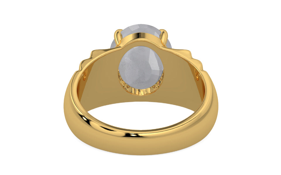 Gold Ceylon White Sapphire Ring Fine Quality (R4)