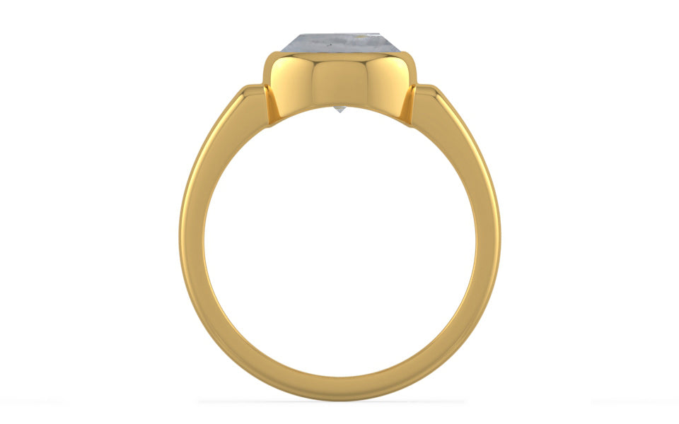 Gold Ceylon White Sapphire Ring Fine Quality (R6)