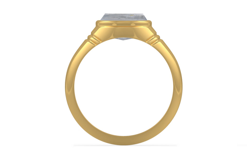 Gold Ceylon White Sapphire Ring Fine Quality (R7)