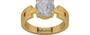 Gold Ceylon White Sapphire Ring Fine Quality (R8)