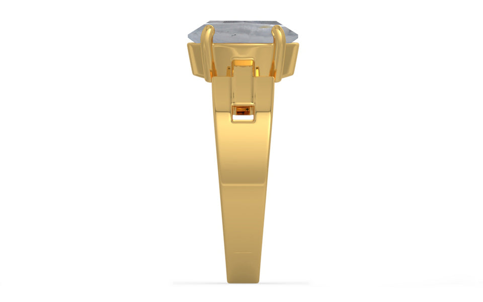 Gold Ceylon White Sapphire Ring Fine Quality (R8)