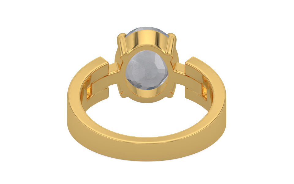 Gold Ceylon White Sapphire Ring Fine Quality (R8)