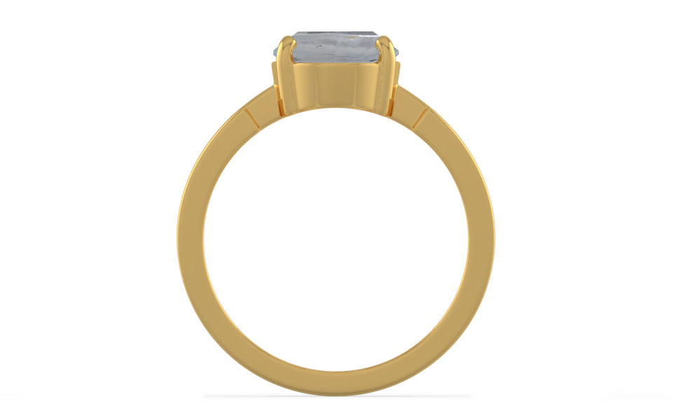 Gold Ceylon White Sapphire Ring Fine Quality (R8)