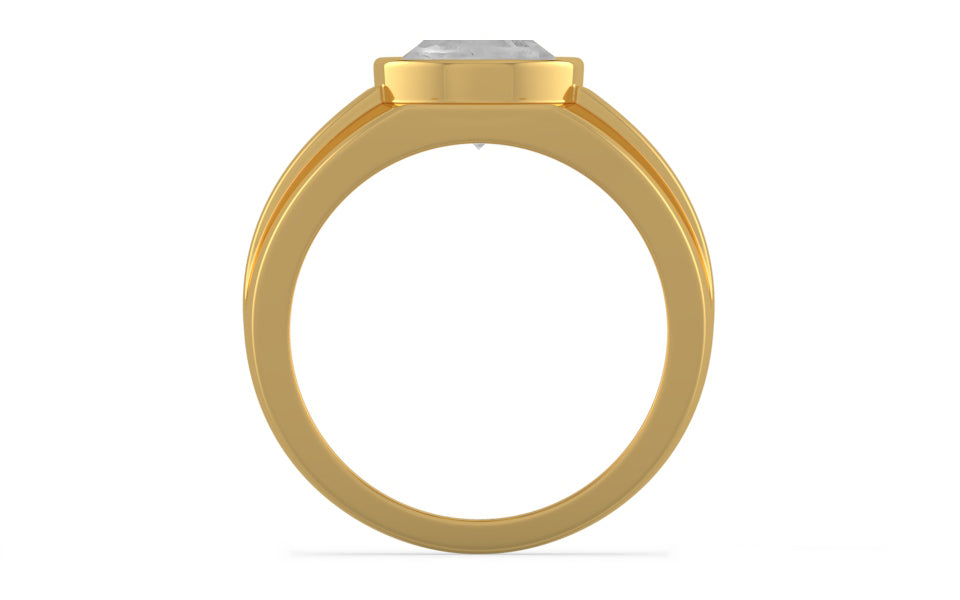 Gold Ceylon White Sapphire Ring Limited Quality (R1)