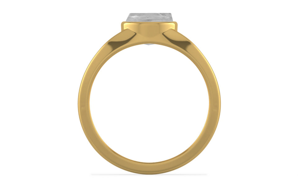 Gold Ceylon White Sapphire Ring Limited Quality (R10)
