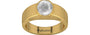Gold Ceylon White Sapphire Ring Limited Quality (R10)