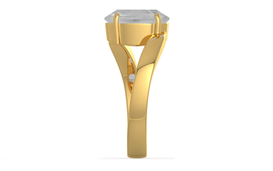 Gold Ceylon White Sapphire Ring Limited Quality (R2)
