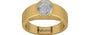 Gold Ceylon White Sapphire Ring Prime Quality (R10)