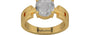 Gold Ceylon White Sapphire Ring Prime Quality (R8)