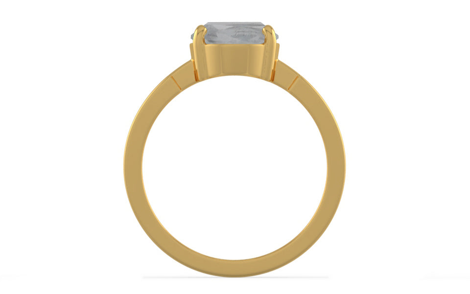 Gold Ceylon White Sapphire Ring Prime Quality (R8)