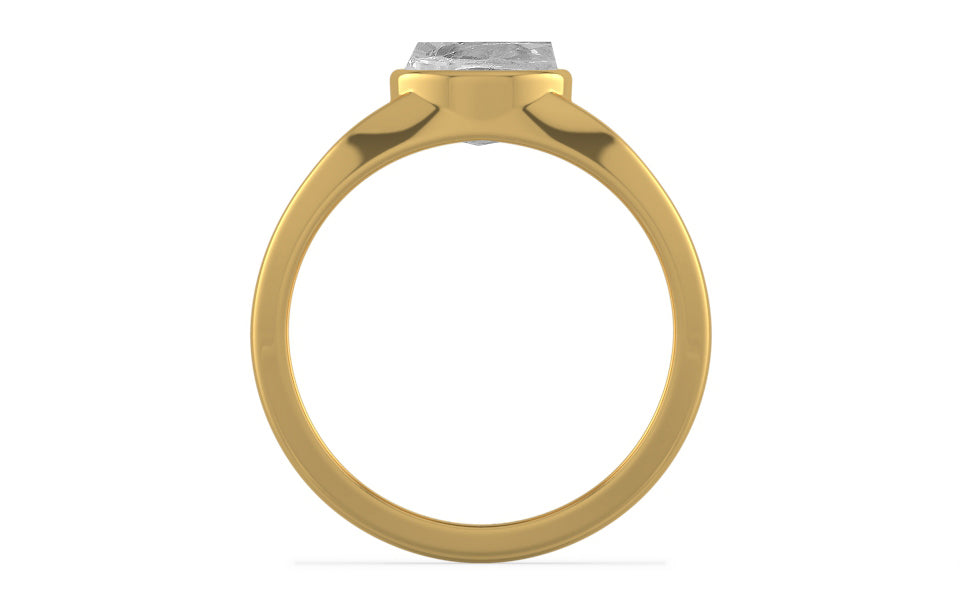 Gold Ceylon White Sapphire Ring Rare Quality (R10)