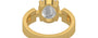Gold Ceylon White Sapphire Ring Rare Quality (R8)