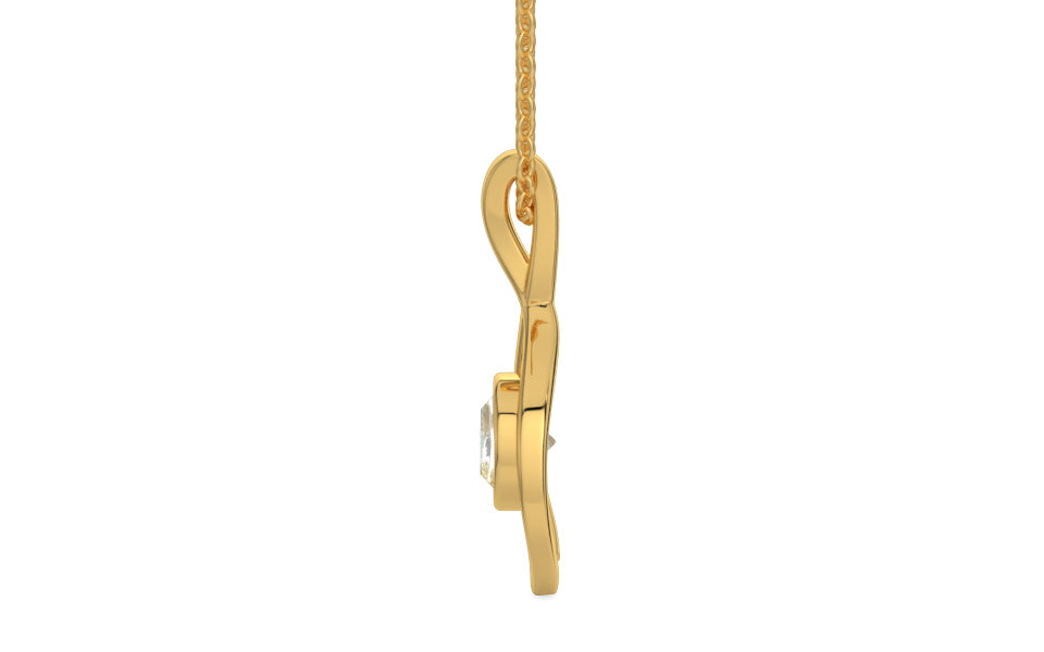Gold Ceylon Yellow Sapphire Pendant Fine Quality (P1)