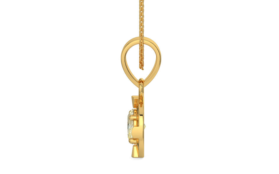 Gold Ceylon Yellow Sapphire Pendant Fine Quality (P11)