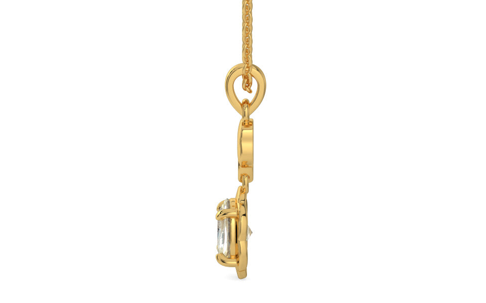 Gold Ceylon Yellow Sapphire Pendant Fine Quality (P6)