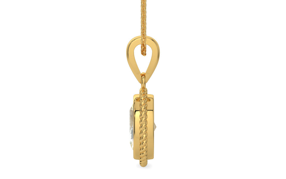 Gold Ceylon Yellow Sapphire Pendant Fine Quality (P7)