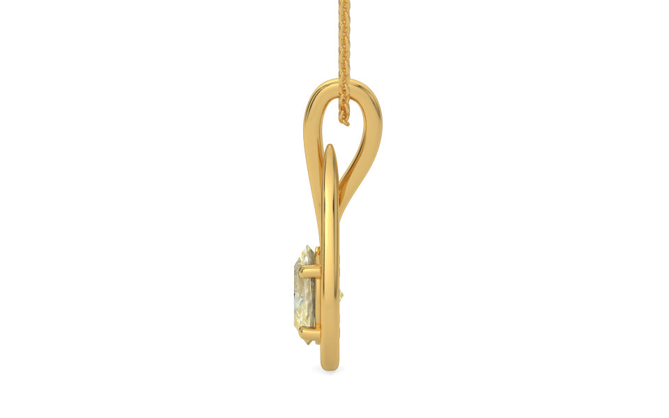 Gold Ceylon Yellow Sapphire Pendant Fine Quality (P9)