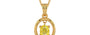 Gold Ceylon Yellow Sapphire Pendant Limited Quality (P2)