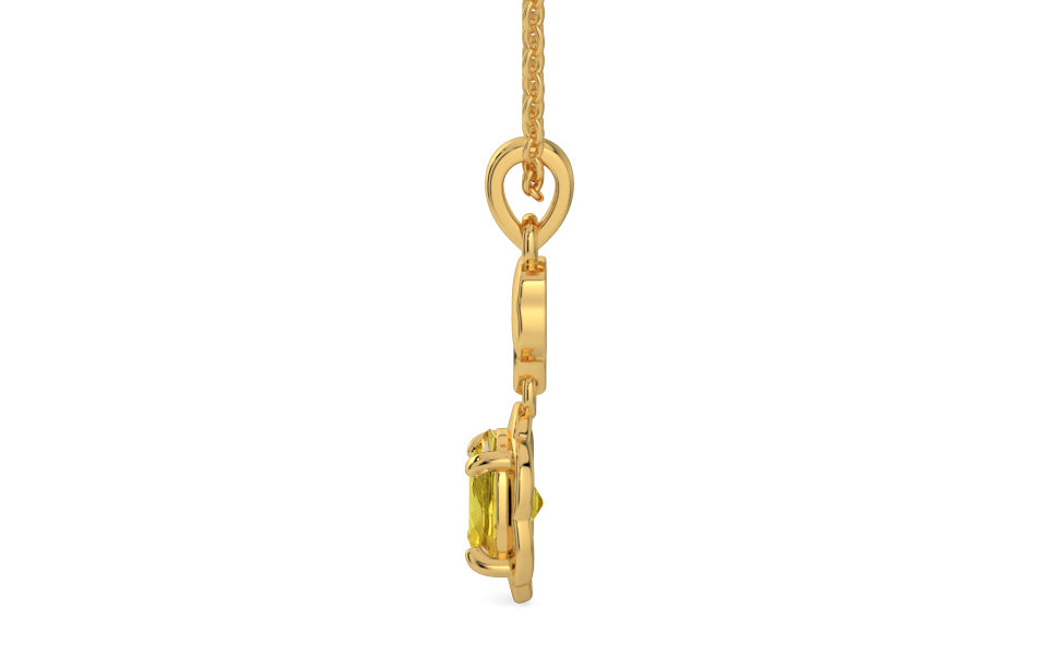 Gold Ceylon Yellow Sapphire Pendant Limited Quality (P6)