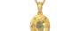 Gold Ceylon Yellow Sapphire Pendant Prime Quality (P8)