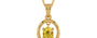 Gold Ceylon Yellow Sapphire Pendant Rare Quality (P2)