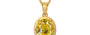 Gold Ceylon Yellow Sapphire Pendant Rare Quality (P8)