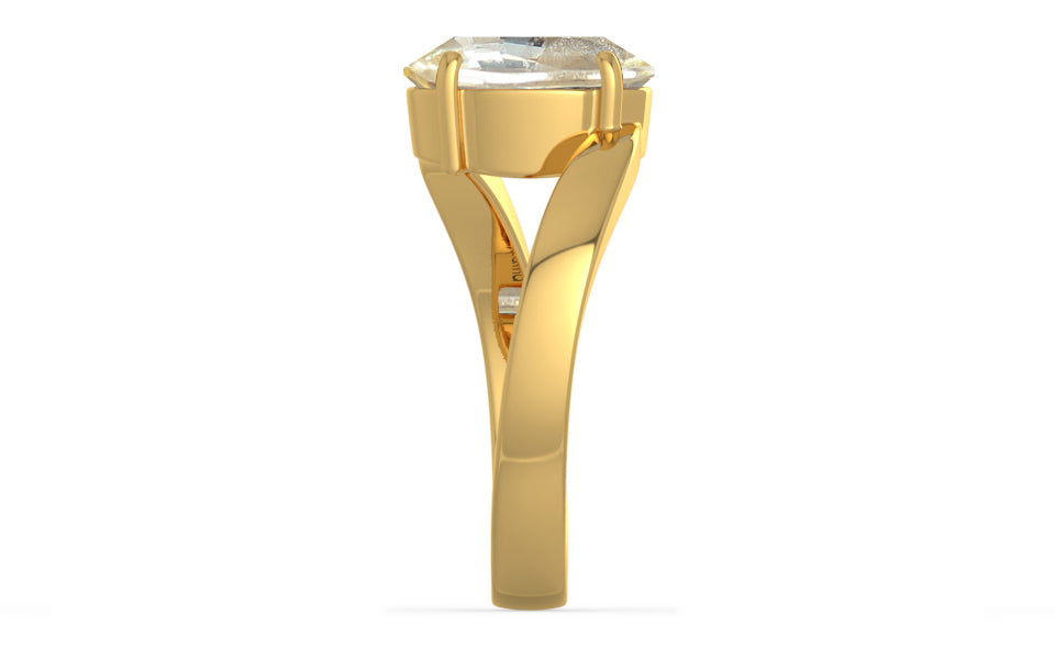 Gold Ceylon Yellow Sapphire Ring Fine Quality (R2)