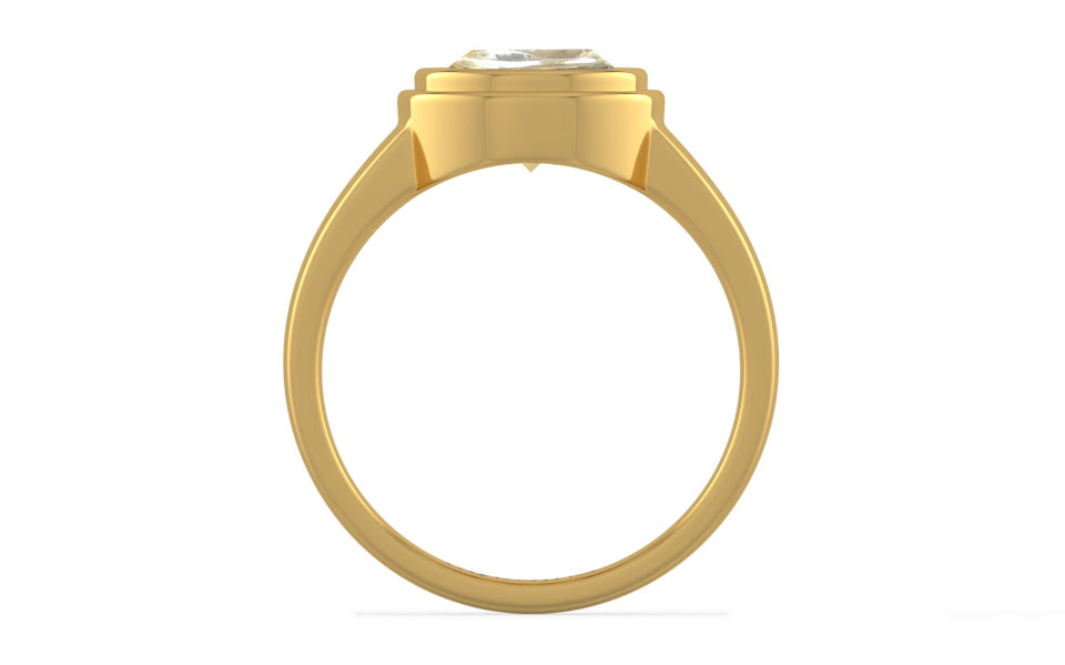 Gold Ceylon Yellow Sapphire Ring Fine Quality (R3)