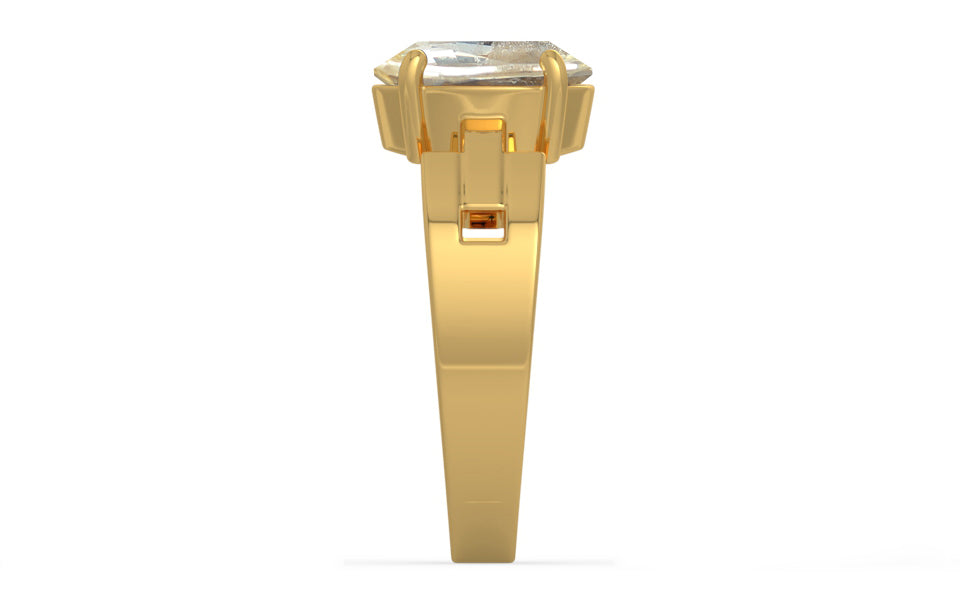 Gold Ceylon Yellow Sapphire Ring Fine Quality (R8)