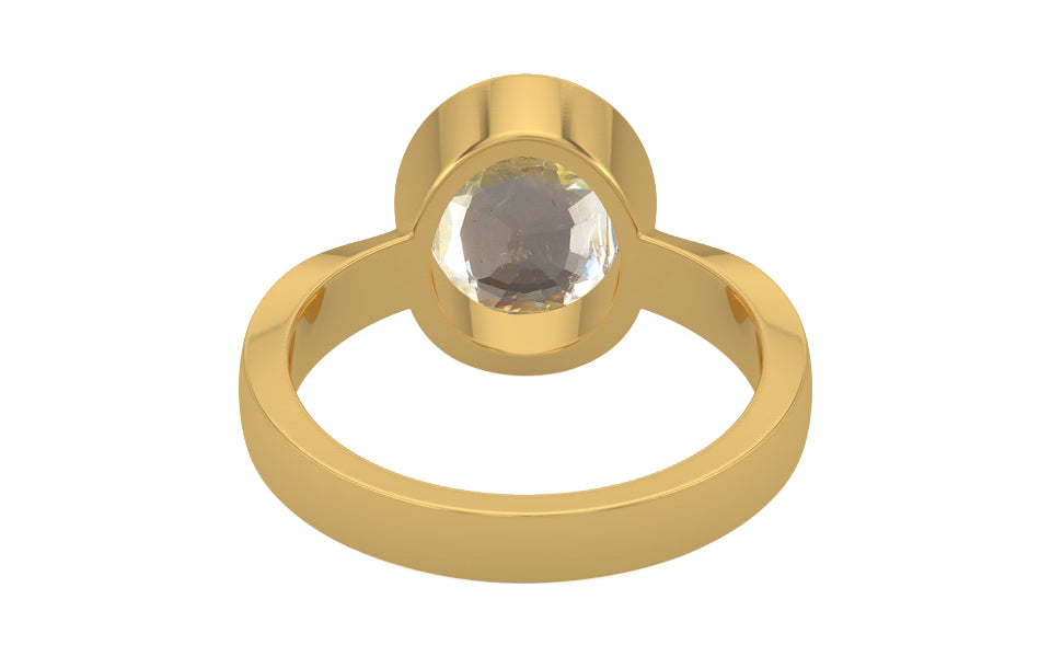 Gold Ceylon Yellow Sapphire Ring Fine Quality (R9)