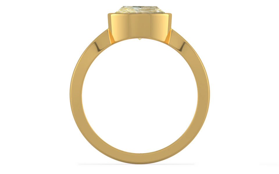 Gold Ceylon Yellow Sapphire Ring Fine Quality (R9)