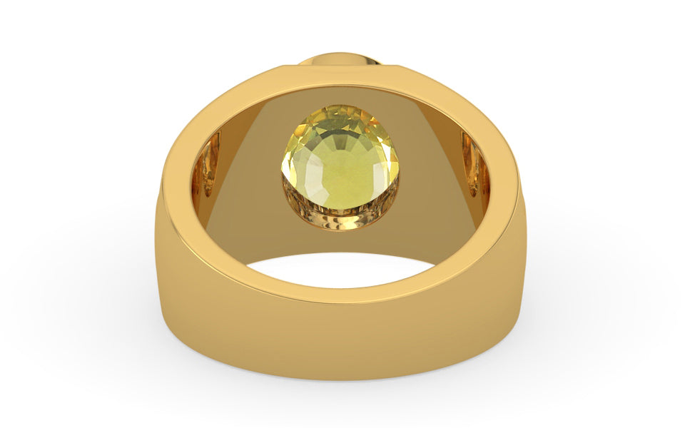 Gold Ceylon Yellow Sapphire Ring Limited Quality (R1)