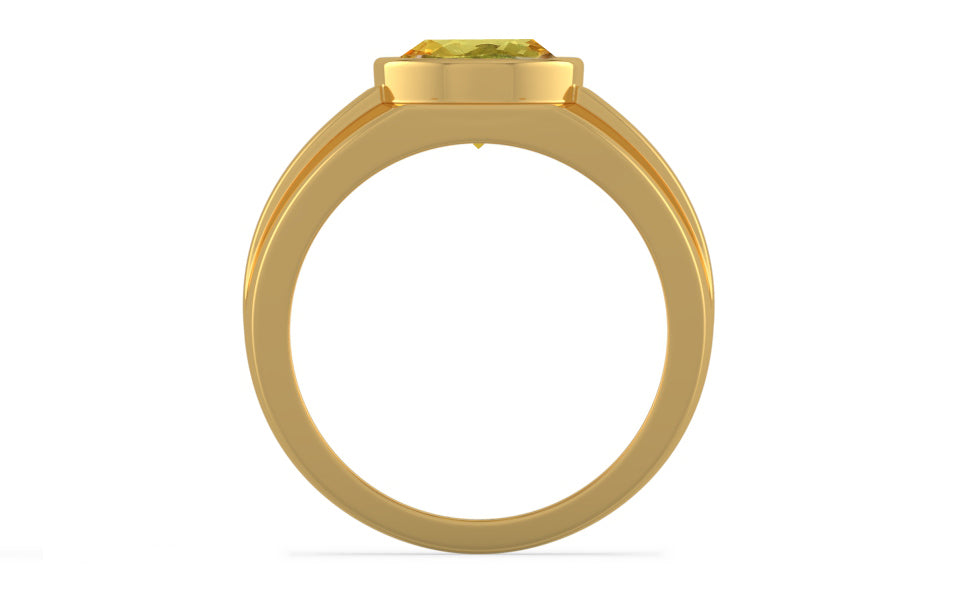 Gold Ceylon Yellow Sapphire Ring Limited Quality (R1)
