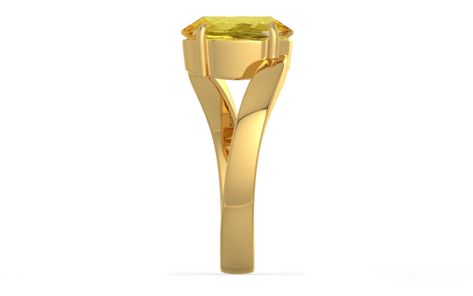 Gold Ceylon Yellow Sapphire Ring Limited Quality (R2)