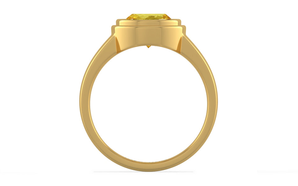 Gold Ceylon Yellow Sapphire Ring Limited Quality (R3)