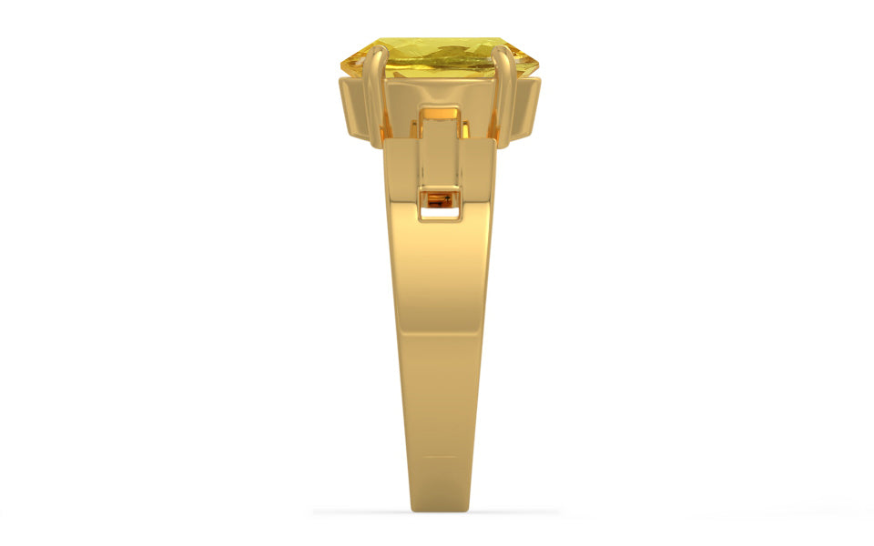 Gold Ceylon Yellow Sapphire Ring Limited Quality (R8)
