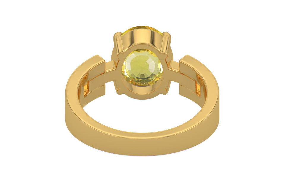 Gold Ceylon Yellow Sapphire Ring Limited Quality (R8)