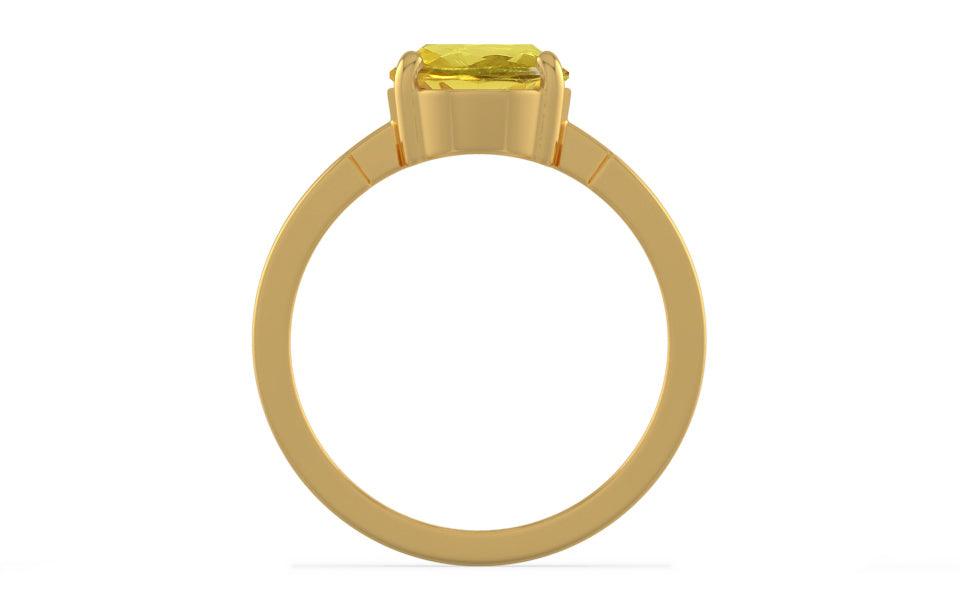Gold Ceylon Yellow Sapphire Ring Limited Quality (R8)