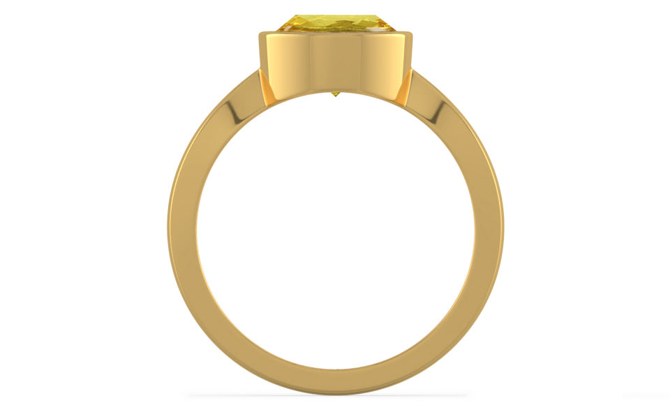 Gold Ceylon Yellow Sapphire Ring Limited Quality (R9)