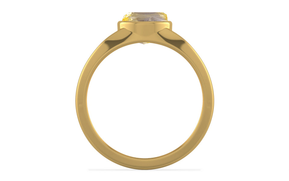 Gold Ceylon Yellow Sapphire Ring Prime Quality (R10)