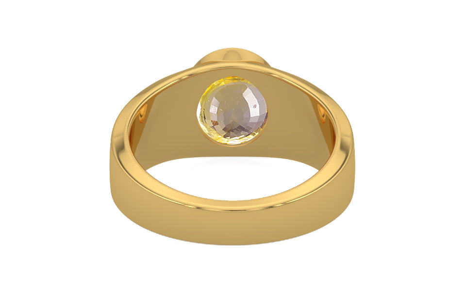 Gold Ceylon Yellow Sapphire Ring Prime Quality (R10)